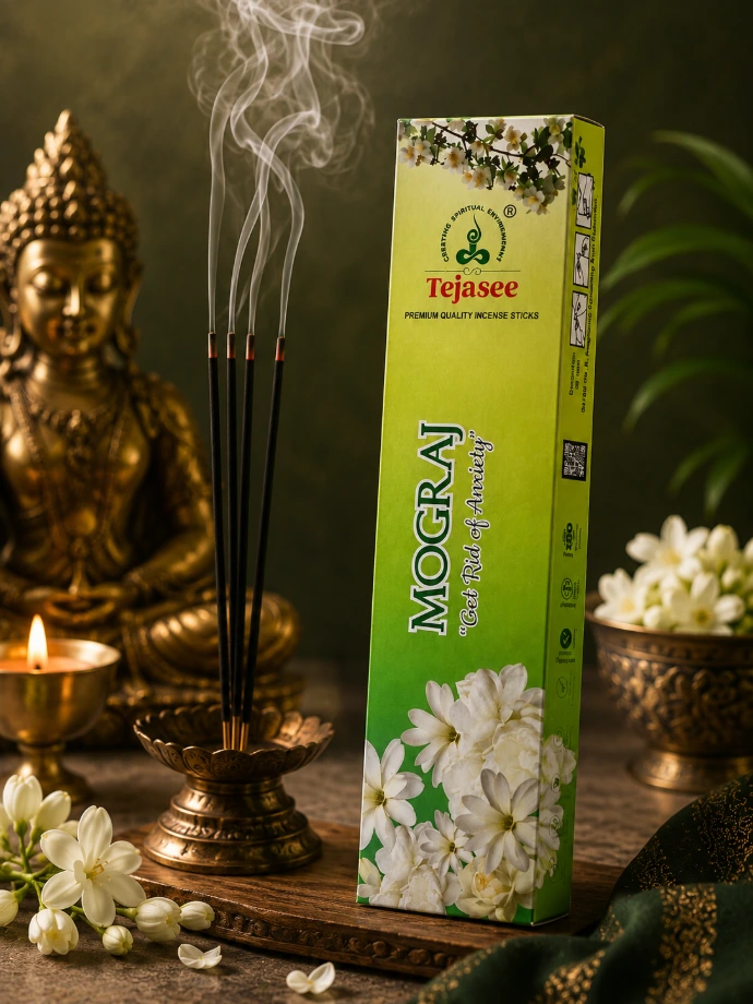 Mogra floral fragrance incense sticks by Tejasee Aroma  Keep Mark as decorative unchecked.