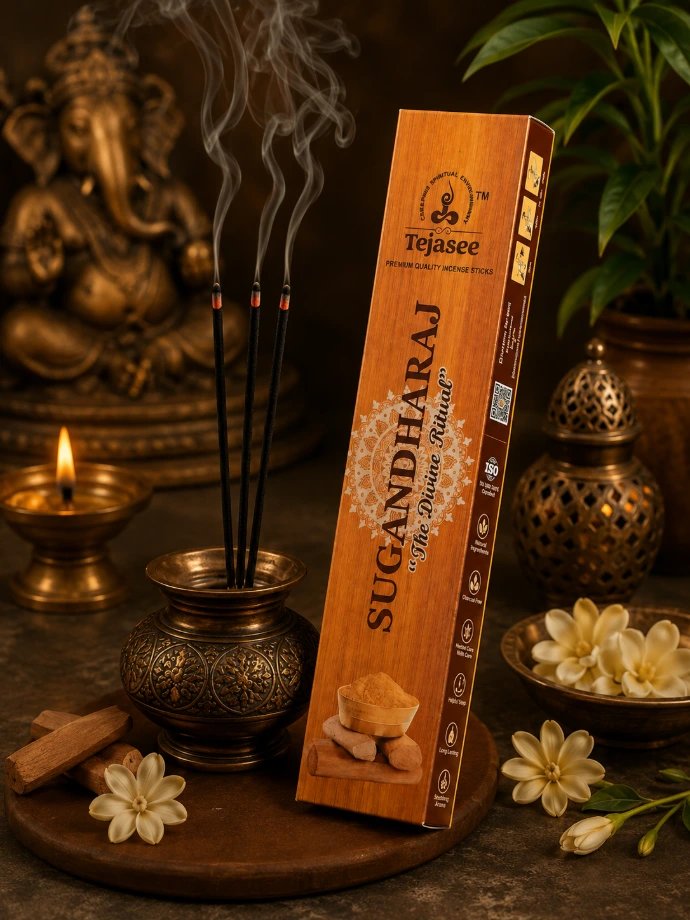 Sugandharaj sandalwood fragrance incense sticks by Tejasee Aroma