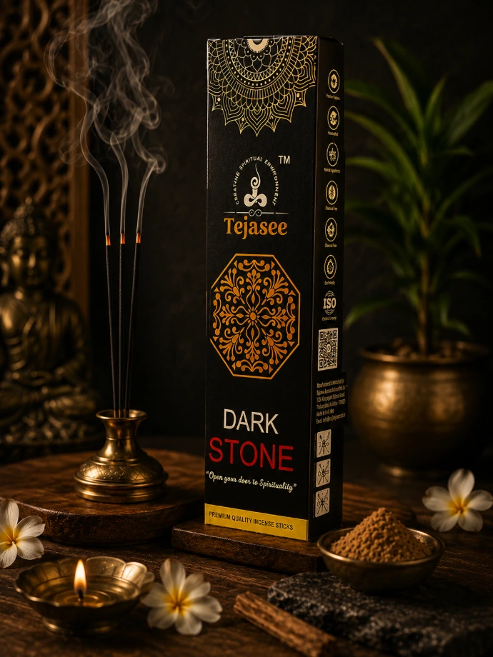 Tejasee Aroma Dark Stone incense sticks with fragrance
